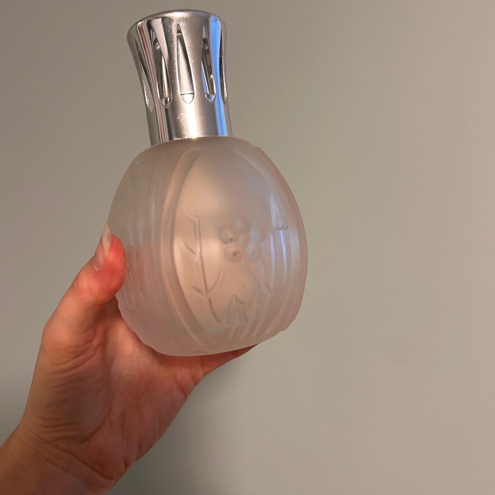 Chic Frosted Glass Diffuser with Silver Accent